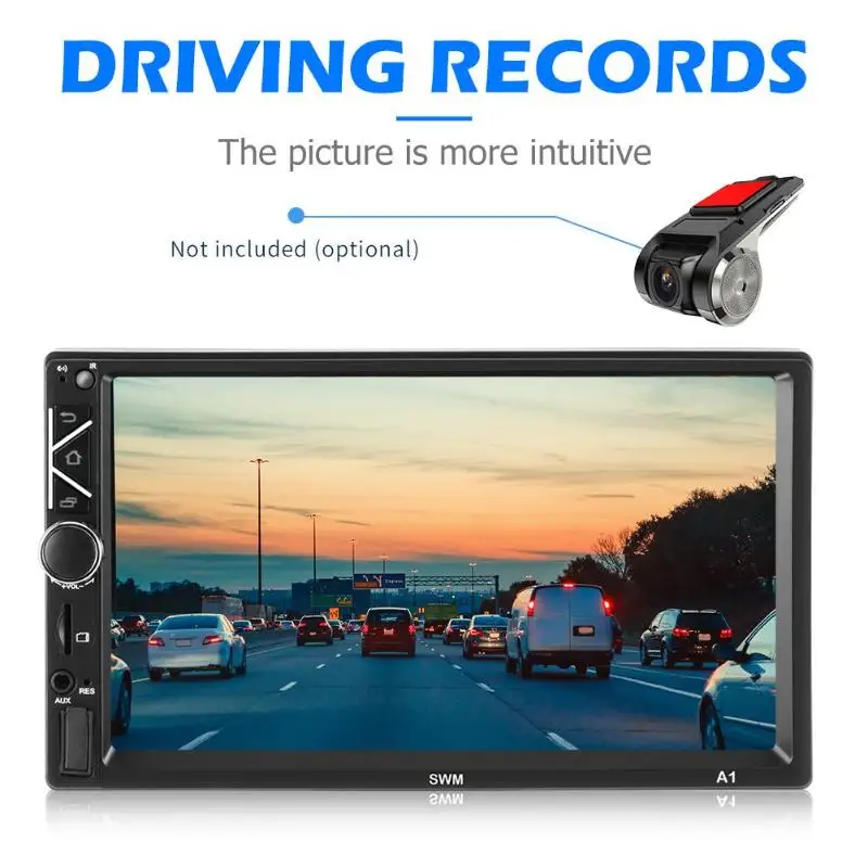VODOOLA1 7 дюймов 2 DIN 1G+ 16G сенсорный экран Android 8,1 автомобильный в тире стерео Bluetooth 4,0 Зеркало Ссылка WiFi fm-радио gps навигация