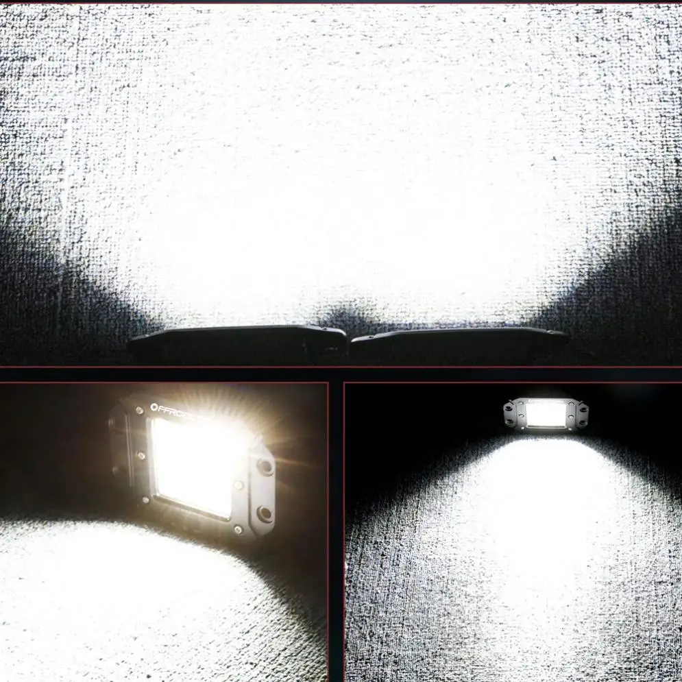 5 Inch 48W 6000K Waterproof Ultra Bright LED Square Car Work Light Pod Light Off Road Driving Lights LED Light Bar Fog Light