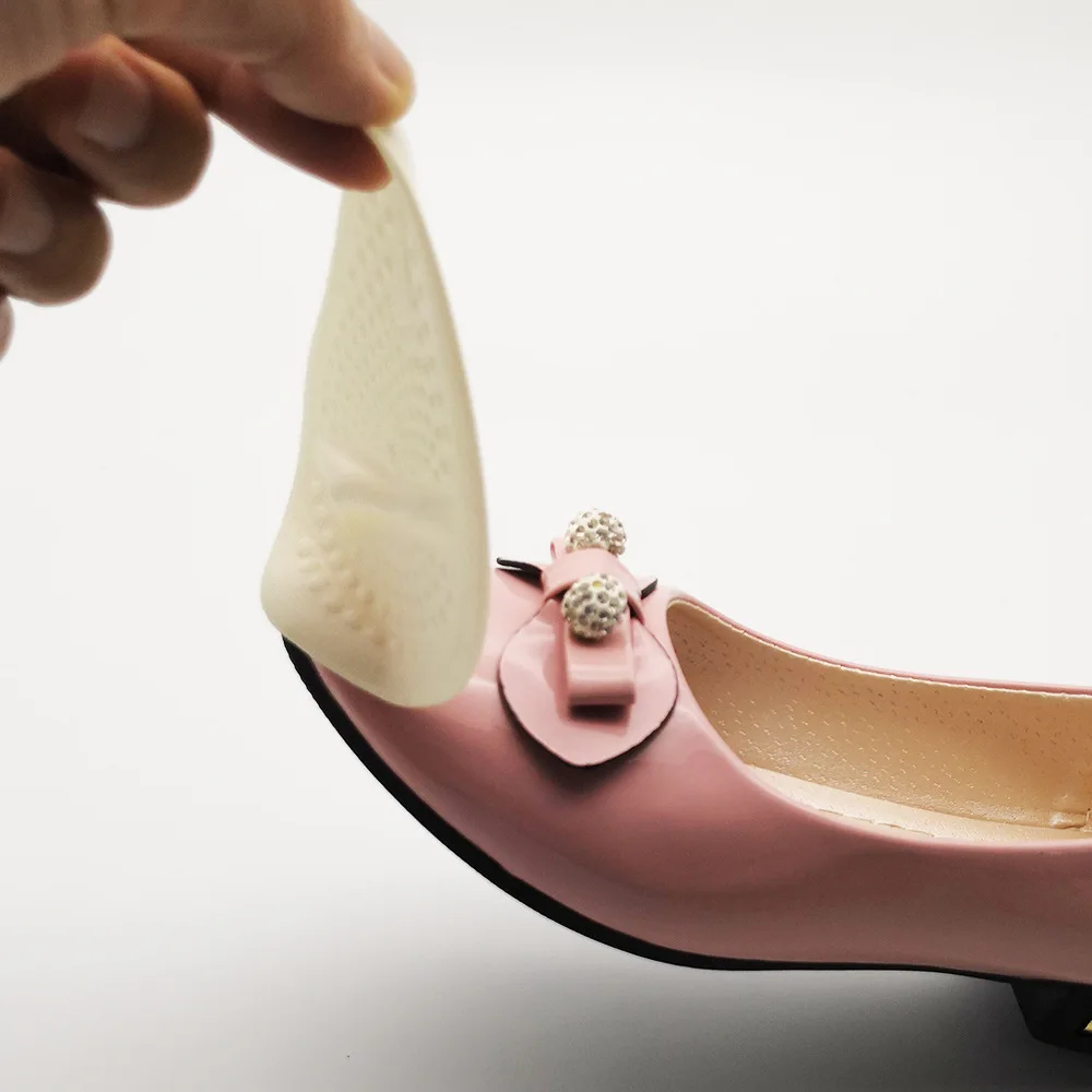 1 Pair Elastic Gel Forefoot Insoles Women Female High Heel Shoes Non-Slip Shoe Pad Orthotic Arch Support Gel Cushion