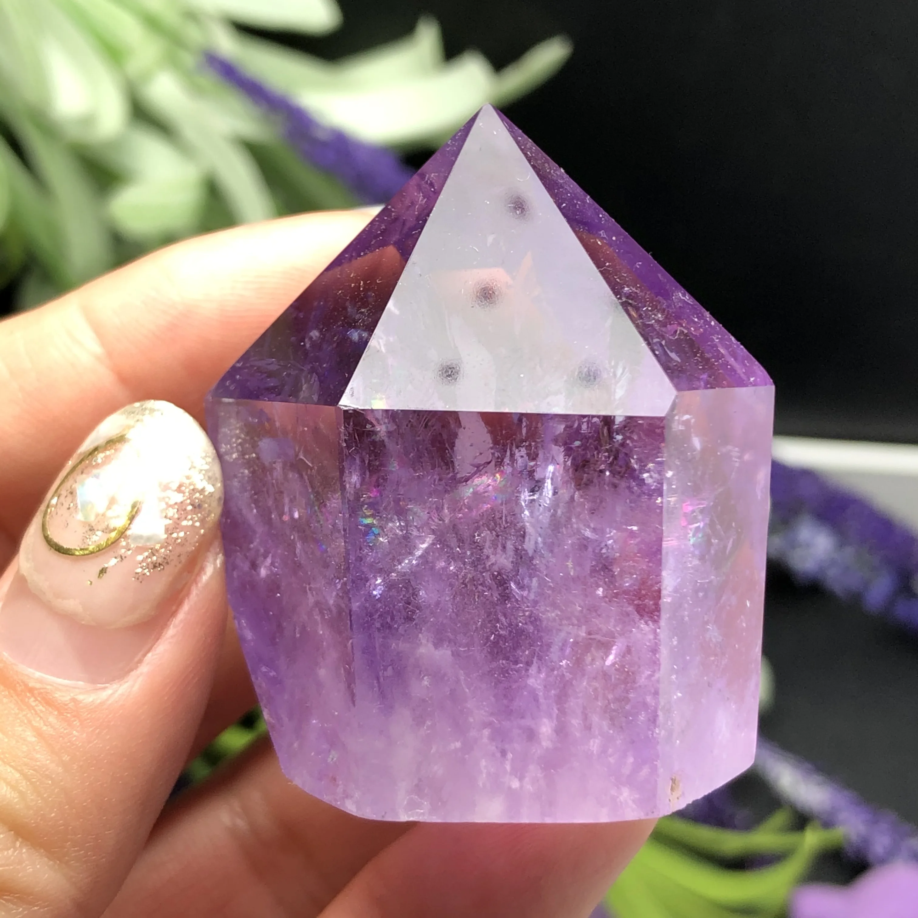 natural amethyst quartz crystal wand point rieki healing for home decoration | Дом и сад