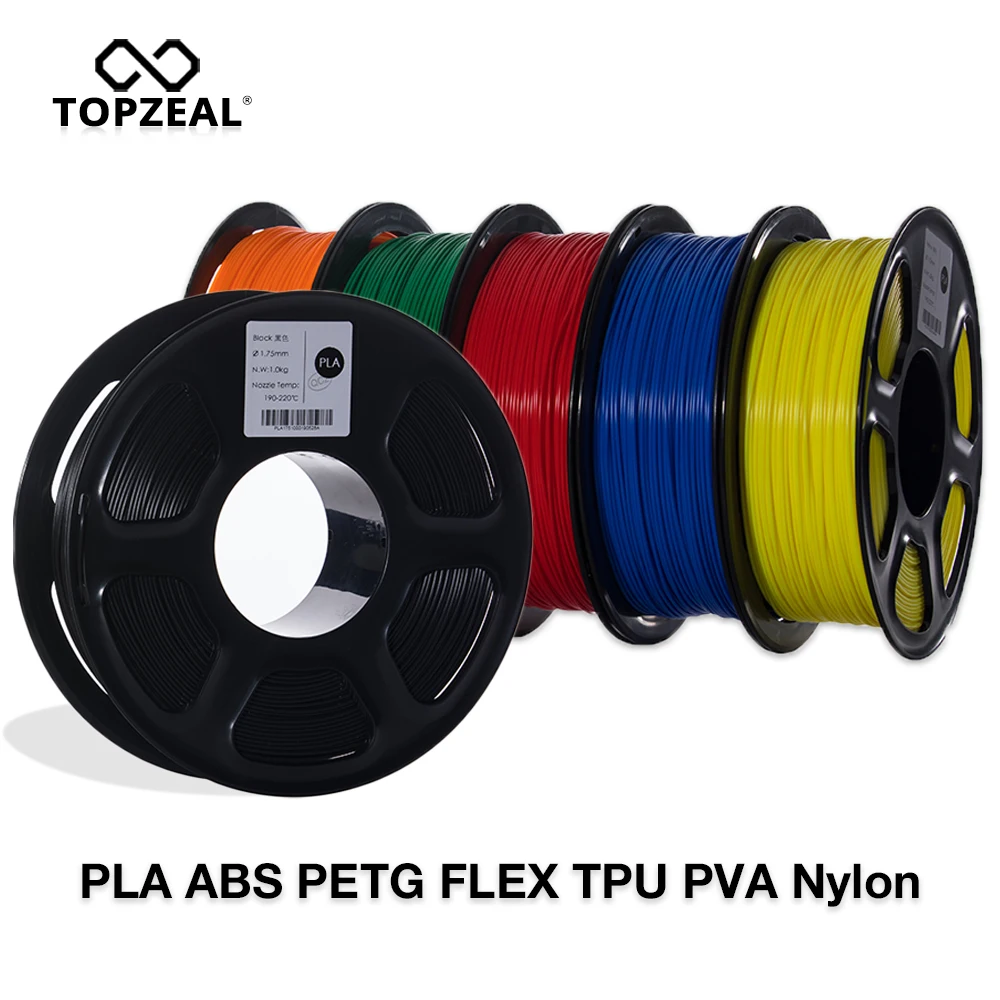 Высококачественная нить для 3D-принтера TOPZEAL PLA/ABS/PETG/нейлон 1 кг ТПУ 0 8 PVA 5 75 мм
