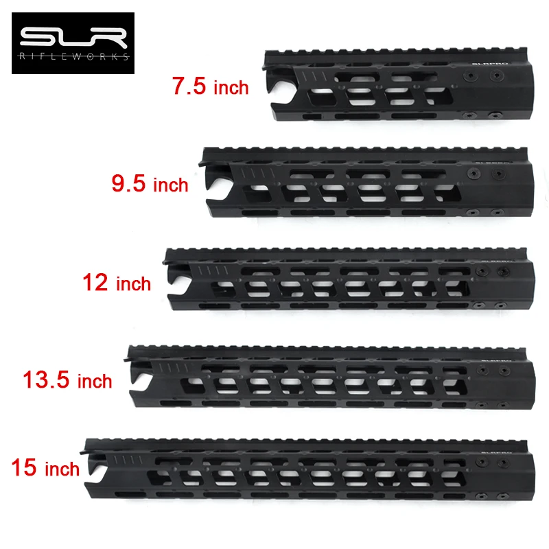 

Tactical Mlok 7.5 9.5 12 13.5 15Inch Handguard Slim Free Float SLR Fishbone Handguards AR-15 M4 Rifle Scope Mount Aluminium Nut