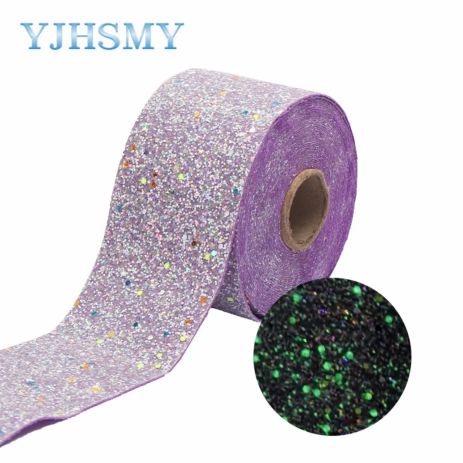 YJHSMY 197301,75 мм флуоресцентный цвет блестящая Толстая Лента Blingbling, 2 ярдов DIY головной убор ручной работы подарочный пакет материалов