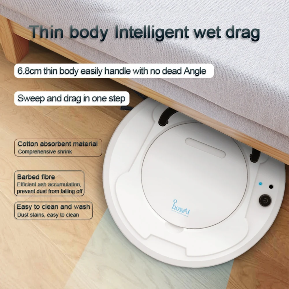 Robot Vacuum Cleaner Floor Sweeping Mopping for Home Automatic Dust Sterilize Intelligent Planned Cleaning Machine Rechargeable | Дом и сад