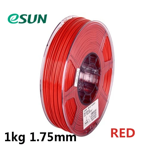 ESUN 1 кг 1,75 мм Высокое качество ABS/ABS+ ABS PRO 3d Принтер Нити ABS/ABS плюс катушка Многоцветный 3d Принтер Нити из России - Цвет: ABS PLUS 1kg RED
