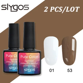 SLYGOS Однотонная одежда серии УФ-гель для ногтей 2 шт./компл. Цвет серии УФ Гель-лак для ногтей Лаки! полупостоянная светодиодный лак для ногтей с блестками - Цвет: 0153