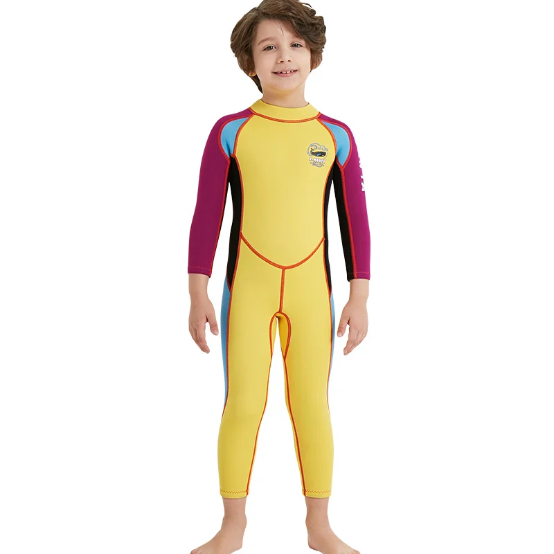 Children Wetsuit Детский Гидрокостюм UPF 50+ для дайвинга, костюм для подводного плавания, Детский Гидрокостюм с защитой от ультрафиолета, защита от солнца, купальный костюм с длинными рукавами - Цвет: Children Wetsuit