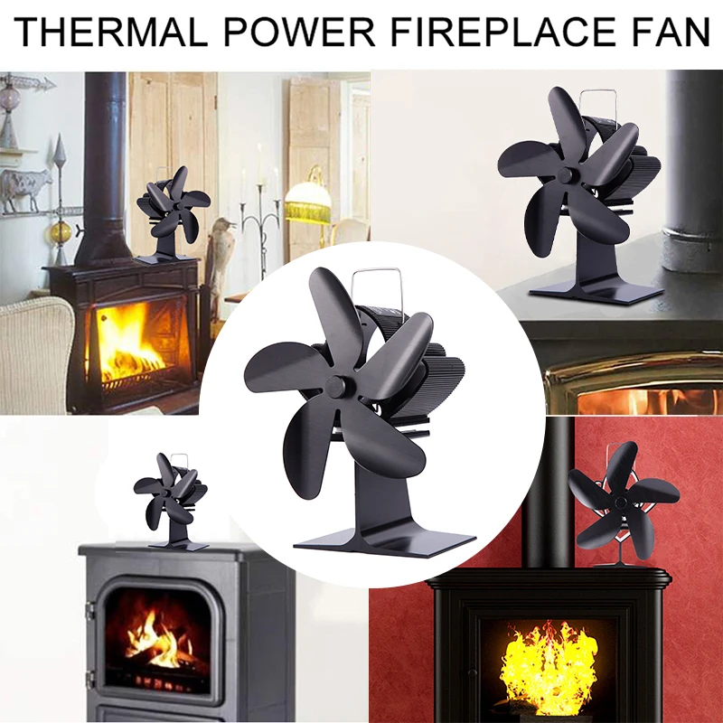 Ventilador de 5 para estufa, sistema de ventilación para ahorro de calor, Super silencioso, con distribución de para mantener el calor - AliExpress