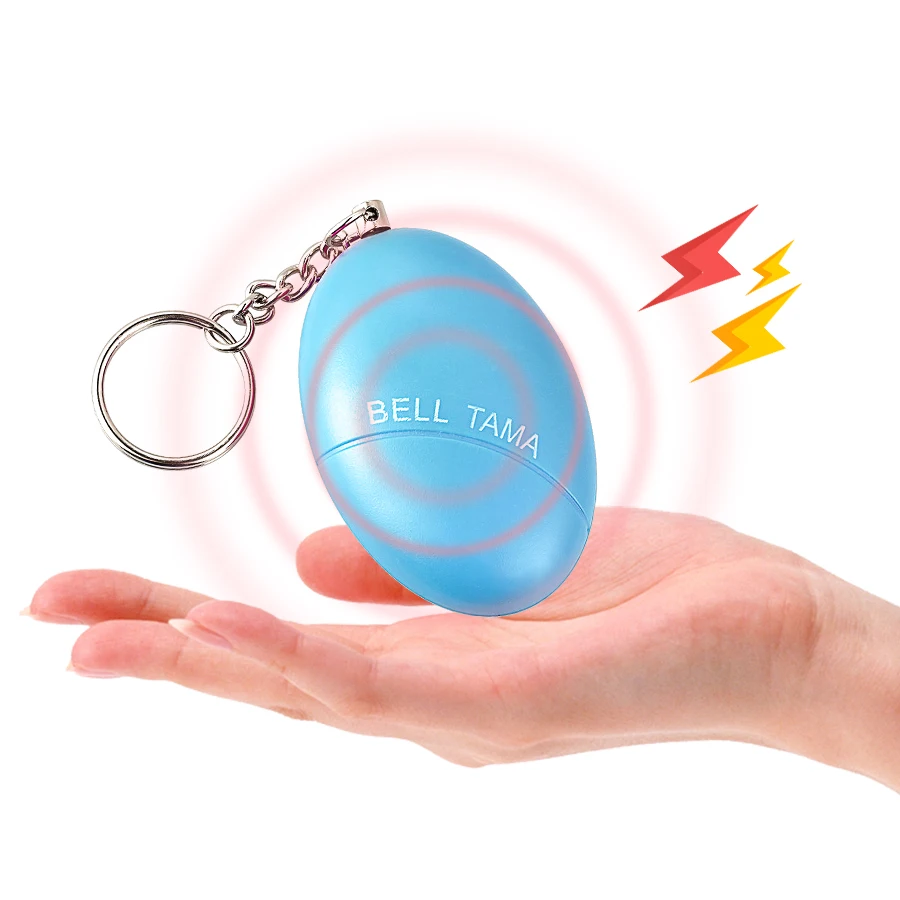 Self Defense Alarm 100dB Egg Shape Security Protect Alert Personal Safety Scream Loud Keychain Emergency Alarm For Child Elder home panic button