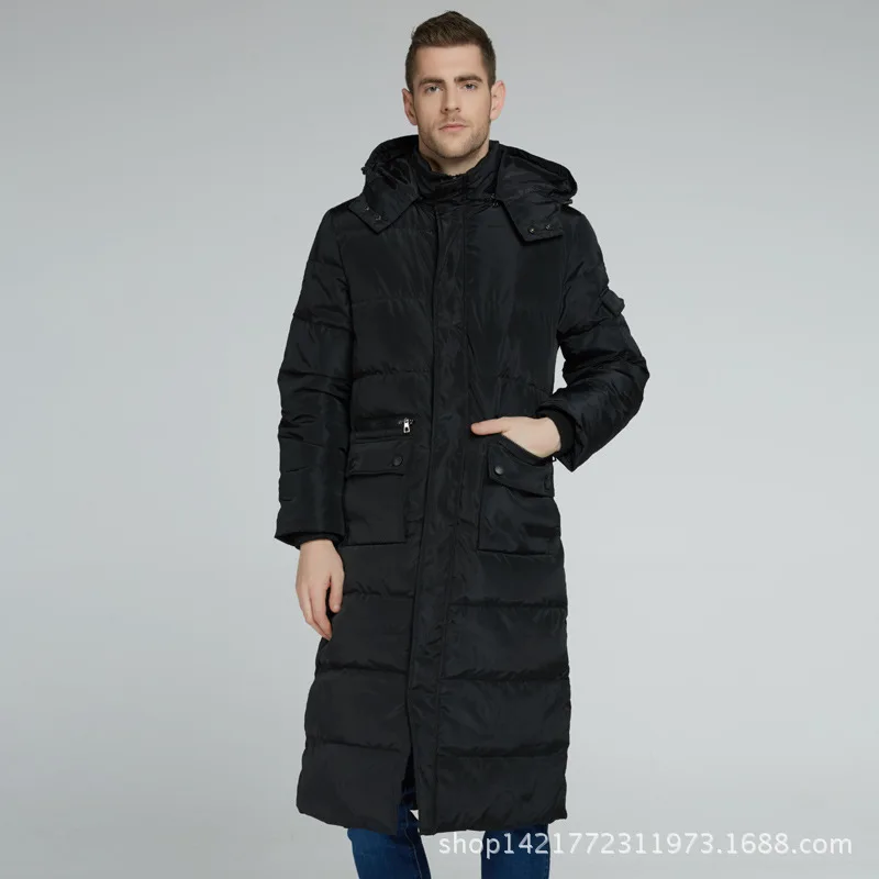AYUNSUE, 90% белый утиный пух, мужская куртка, корейское зимнее пальто, мужская с капюшоном, мужской пуховик, пуховик, теплая парка Abrigo yy1987 - Color: Black