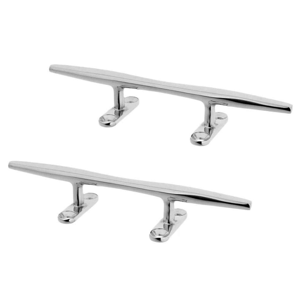 2x 316 Stainless Steel Boat Cleat Dock Cleat Bollard Mooring Dolphin Yacht