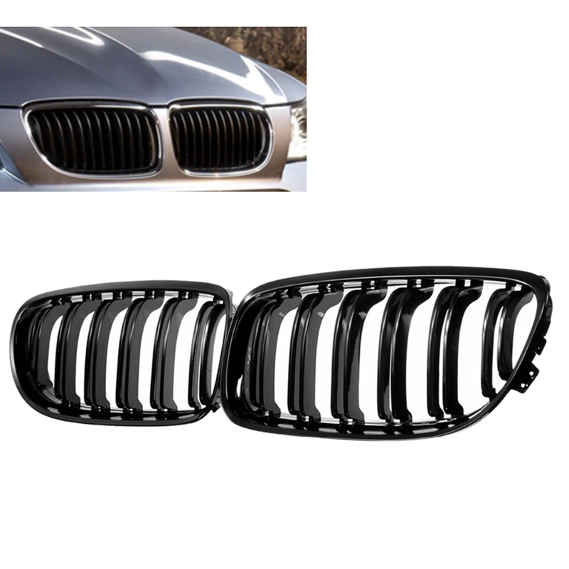 1 пара Автомобильная передняя решетка глянцевая черная впускная для BMW E90 LCI 3 Series
