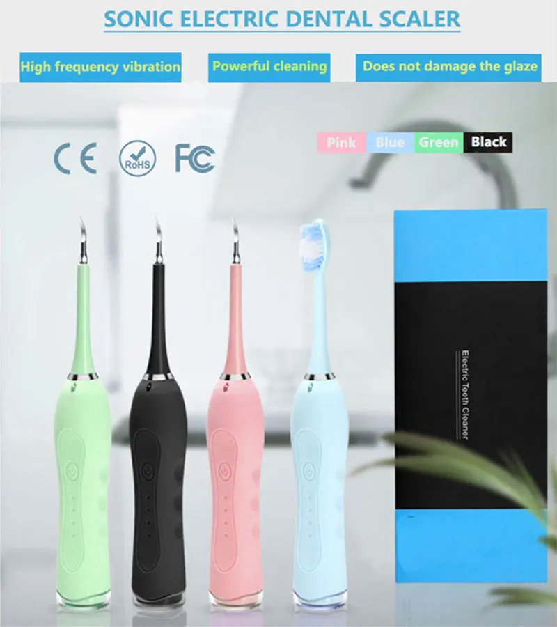 

High-Frequency Vibration Electric Calculus Remover Sonic Oral Irrigator Dental Scaler Tooth Calculus Tartar Remove Teeth Whiten