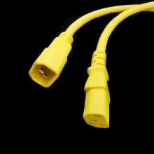 IEC320 C14 к C13 PDU UPS кабель-удлинитель 15A 250 В папа-мама 14AWG 1 м/1,8 м желтый