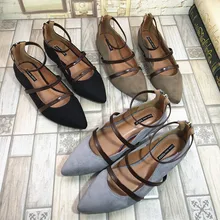 Туфли на плоской подошве новые женские весенне-осенние пикантные туфли на плоской подошве с острым носком женские туфли на плоской подошве Модные женские балетки