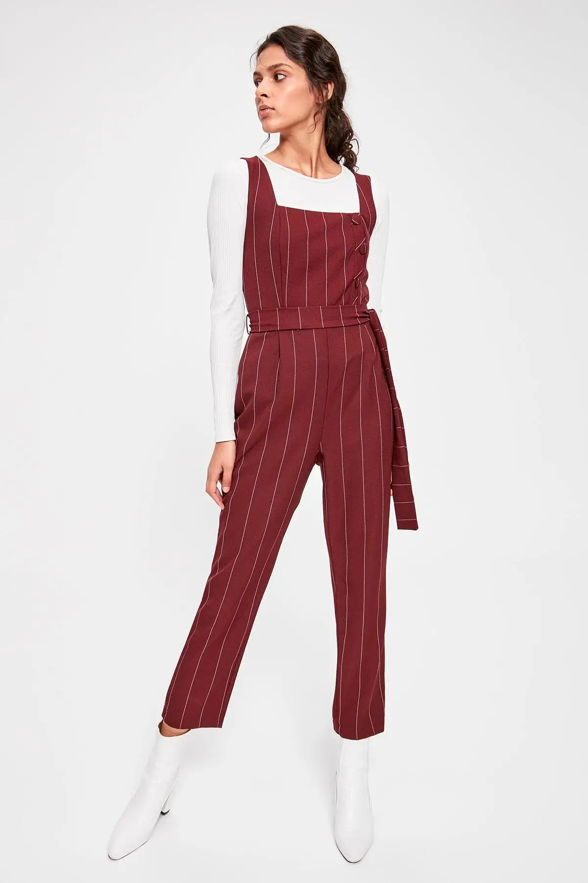 tu striped jumpsuit