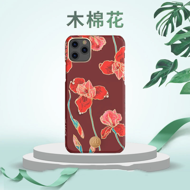 Kingxbar с украшениями в виде кристаллов и цветов Bling чехол Обложка для Apple iPhone 11 Pro Max с модными бриллиантами жесткий ударопрочный чехол-накладка чехол Для женщин леди - Цвет: Color 8