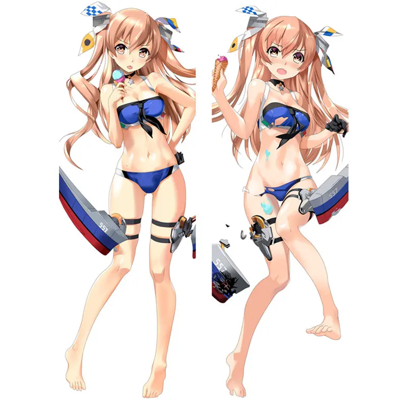 Polyester Anime Kantai Collection pillow Covers Dakimakura case Sexy girls 3D Double-sided Bedding Hugging Body pillowcase Gift KC09 - Цвет: Polyester