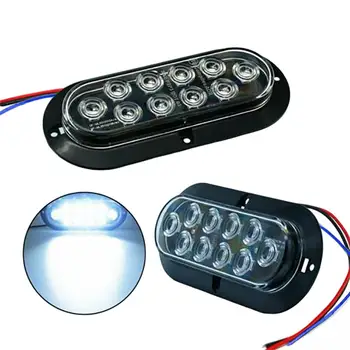 

12V / 24V White 10 LED Side Marker Lights Auto Car Truck External Lights Indicator Trailer Light Stop Light Lamps