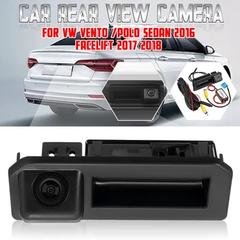 

Rear Trunk Tailgate Back Door Handle Rear View Parking Backup Camera HD For VW Vento Polo Sedan Facelift 2017 2018 2019