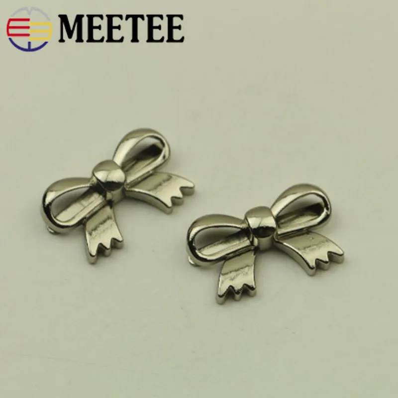 Meetee 5/10 шт. 29x18 мм Бант Металлические пряжки ботинки на пуговицах Сумки из натуральной кожи сумки Изделия из кожи аппаратные средства "сделай сам" украшения аксессуары BF327