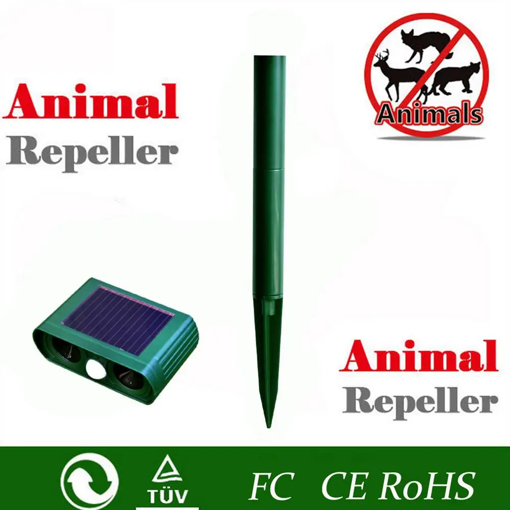 Anti nuisible,Répulsif solaire ultrasonique pour animaux, répulsif