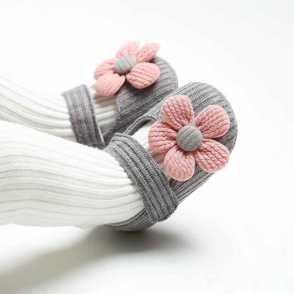 New Baby First Walkers Kids Clothing Infant Baby Boy Girl Soft Sole Crib Shoes Newborn Flower Cotton Prewalker Shoes