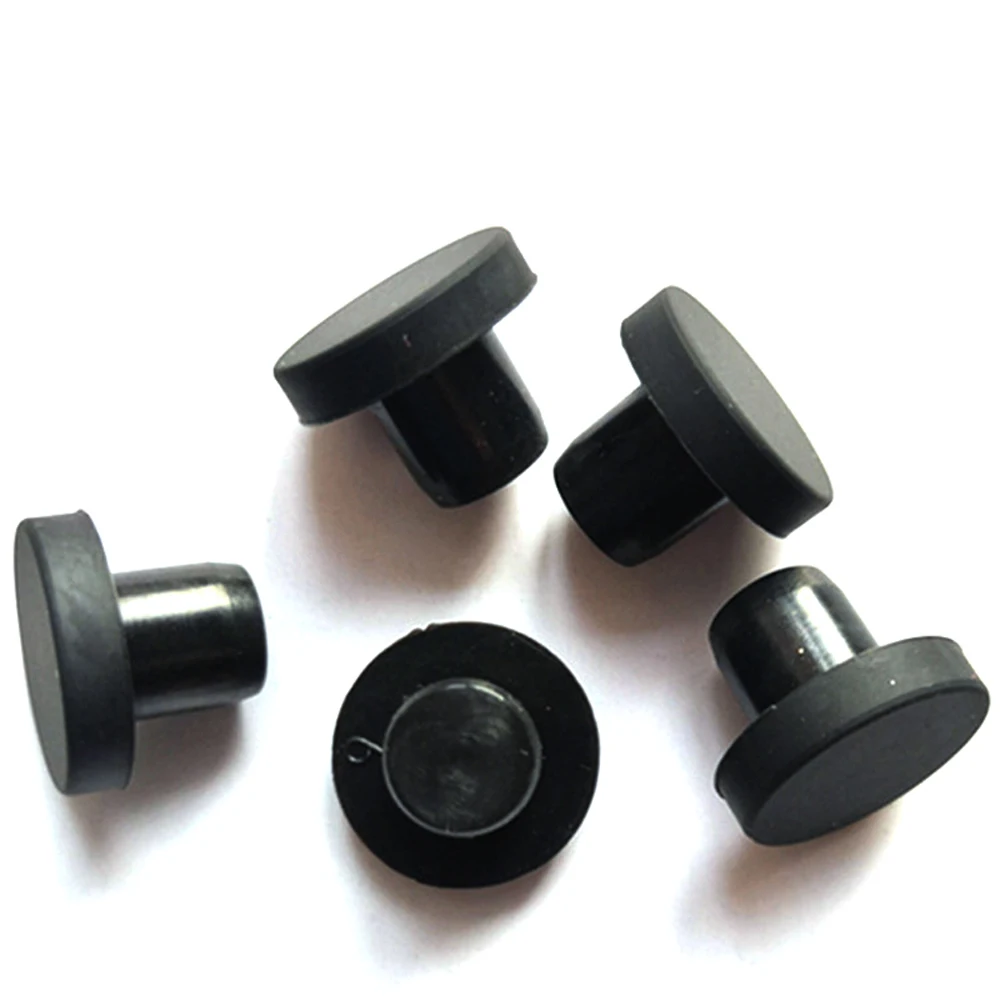 5/10/20Pcs Blak Ronde Siliconen Rubber Blanking End Cap Inserts Seal Plug Stopper 2.6Mm-14Mm