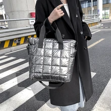 

Casual Nylon Space Cotton Warm Winter Quilted Shoulder Bag for Women 2022 New Large Capacity Travel Crossbody Tote Bags Handbags