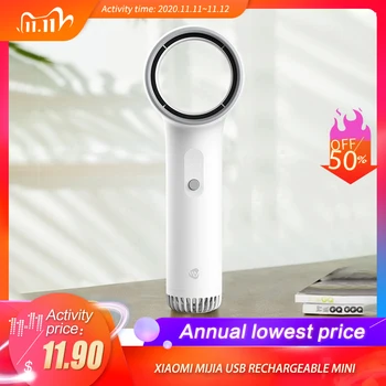 

Xiaomi mijia USB Rechargeable Mini Handheld fan Bladeless Fan Bladeless Safety Strong Wind Portable Handheld leafless Fans