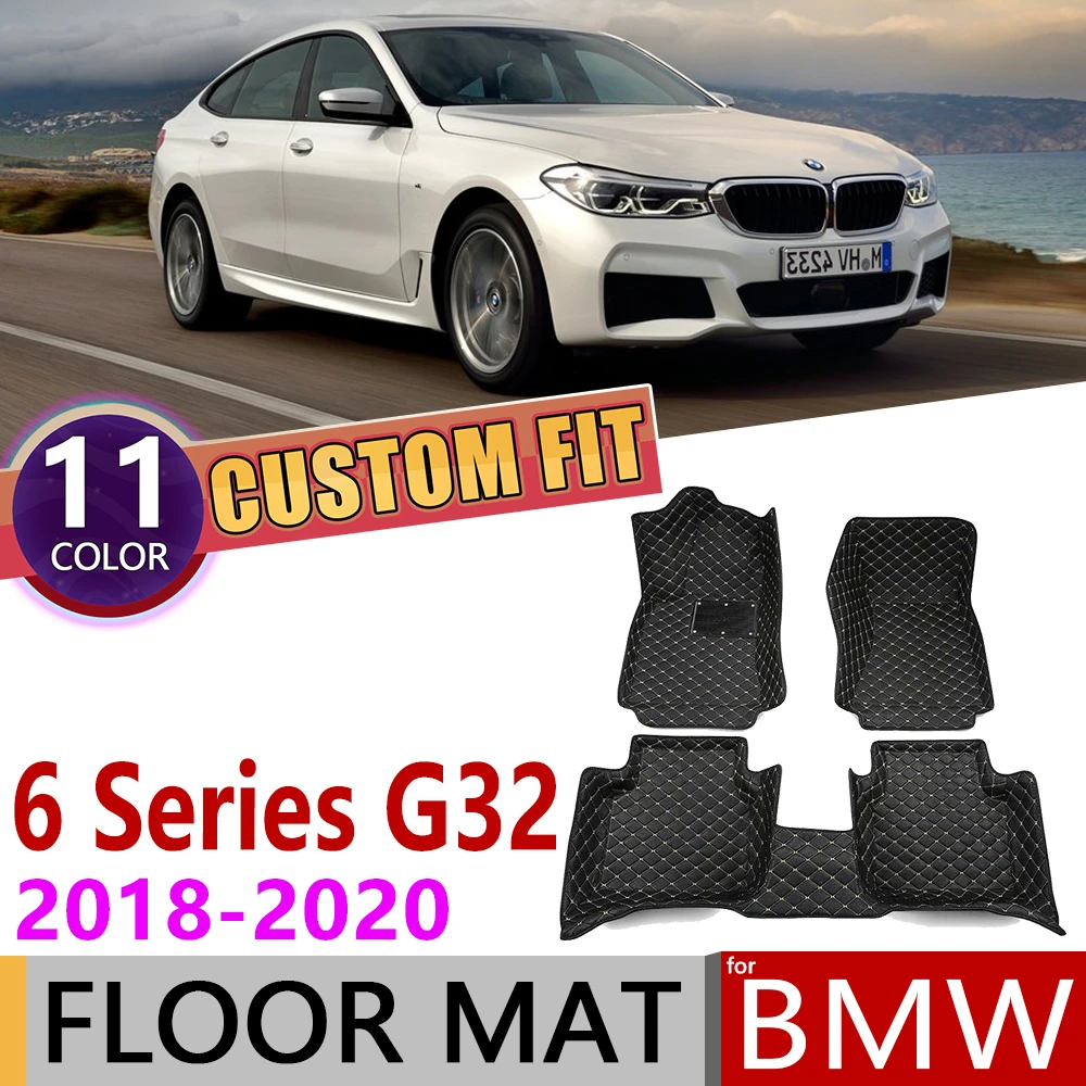カスタム革の車のフロアマット Bmw 6 シリーズグランツーリスモ Gt G32 18 19 5 席 Waterprool 足パッドカーペットアクセサリー Car Stickers Aliexpress