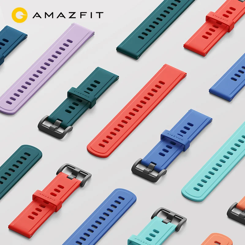 Ремешок для часов Силиконовый цветной браслет для Xiaomi Huami Amazfit GTR(47 мм и 42 мм) умные спортивные часы 2 2S& Bip Lite