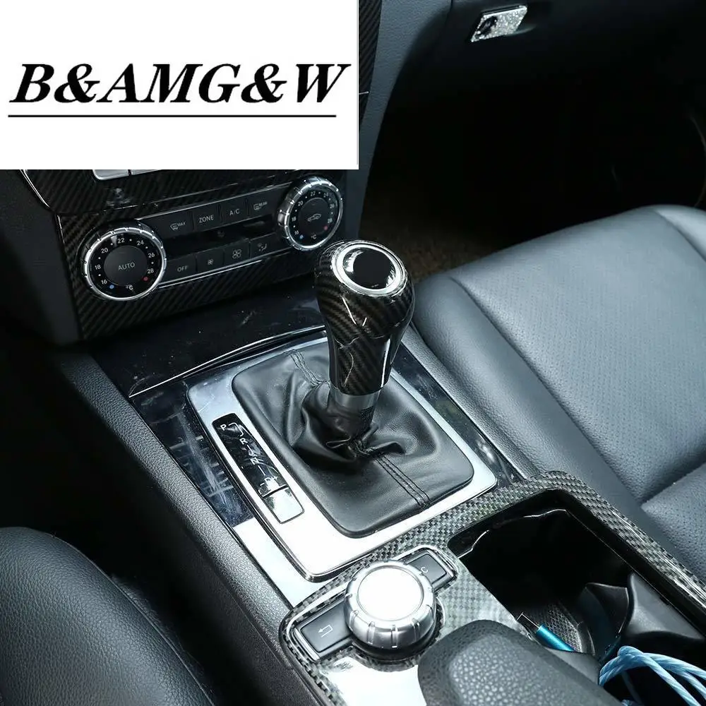 

5 Styles ABS Car Gear Shift Head Trim Sticker For Mercedes Benz C Class W204 E W212 GLK X204 CLS W218 A G Class