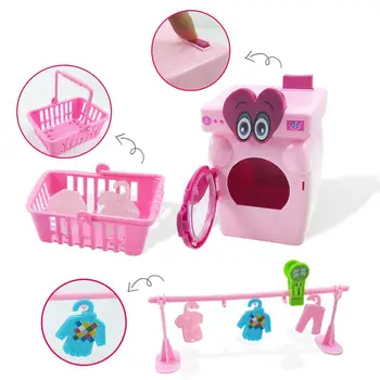 

Simulation Pretend Toys 17Pcs/Set Simulation Automatic Washing Machine Mini Home Appliance Kids Toy Gift For Baby