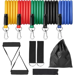 11pcs Exercise Resistance Bands Set Expander Yaga Pull Rope Gym Training Fitness Band Home Workout With Door Anchor Ankle Strap