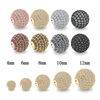 Perles rondes Disco de 4, 6, 8, 10 et 12mm, breloques en zircone, Micro pavé, accessoires de fabrication de bijoux, breloques en cuivre ► Photo 1/6