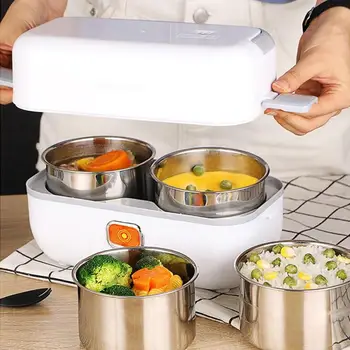 

Electric lunch box stainless steel portable lunch box, food bowl, mini rice cooker, hot lunch box 2L large capacity
