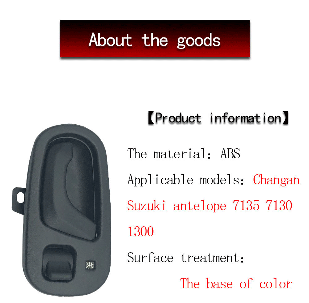 Kit 2 Poignées De Porte Intérieures Avant Noires Pour Geo Metro / Suzuki Swift (1992-1994) - Neuf