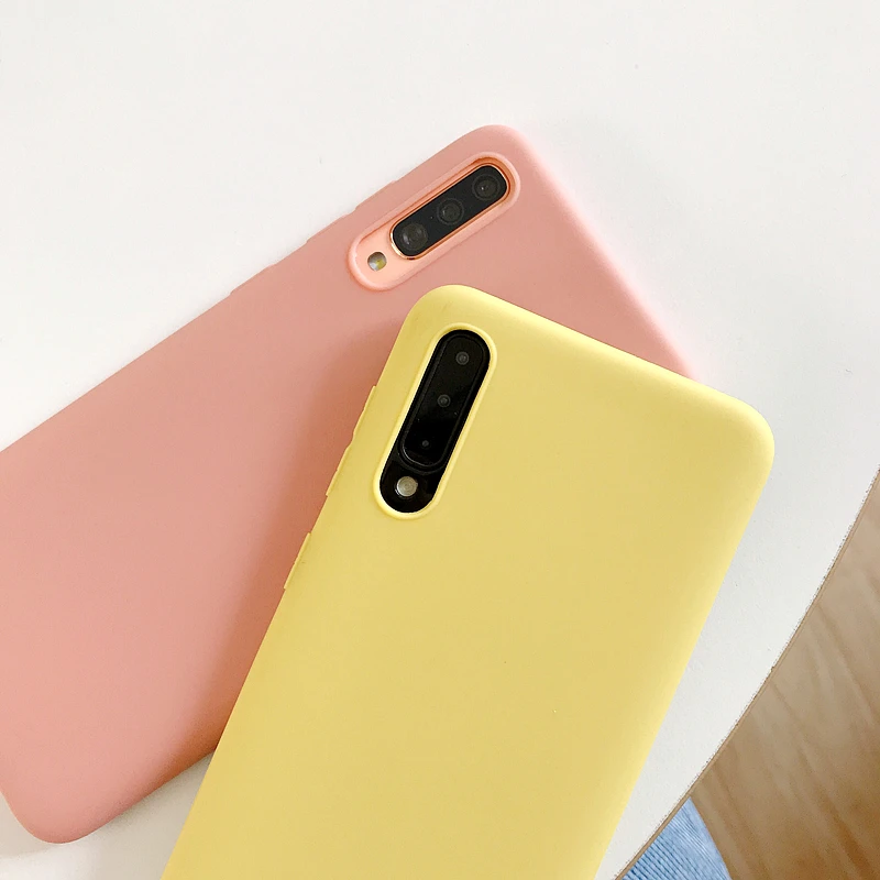 Силиконовый чехол s для samsung Galaxy A30 A40 A50 A10 A20 A70 тапочки однотонного яркого чехол M10 A20 M20 A7 A8 Note 9/Mate 10 S8 S9 S10 плюс