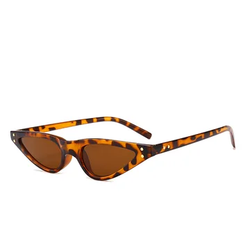 

Fashionable Wild Style Cat's Eye Narrow Frame Sun glasses Magazine Street Shooting Summer Celebrity Model Sunglasses UV400