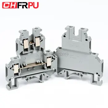 

10Pcs UKK-5 Din Rail Terminal Blocks UKK5 Connector Double Layer Terminal Blocks Screw Electrical Wiring