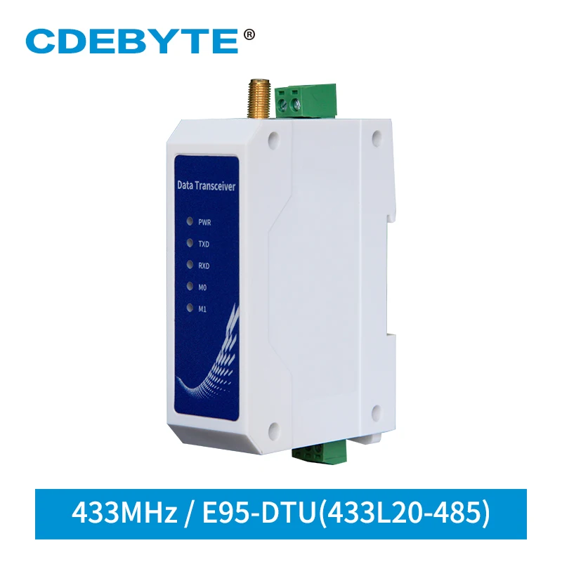 E95-DTU(433L20-485) 20dBm 433MHz RS485 módulo inalámbrico carril Din LoRa Modem estación de transmisión de datos inalámbrica de larga distancia