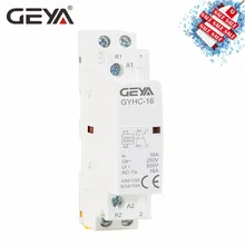 GEYA 2P 16A 1NO1NC& 2NO& 2NC бытовой AC модульный контактор 220 в 230 В автоматический контактор на din-рейке