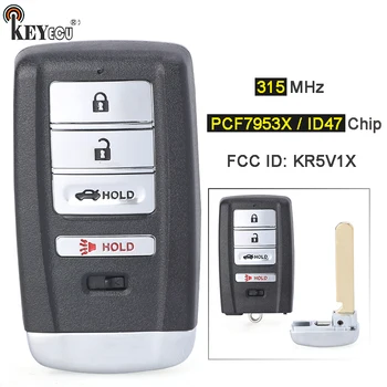 Keyforkess 315MHz PCF7953X / ID47 Chip ID FCC: KR5V1X Smart Remote Key Fob per Acura MDX RLX ILX TLX 2014 2015 2016 2017 18 19 2020