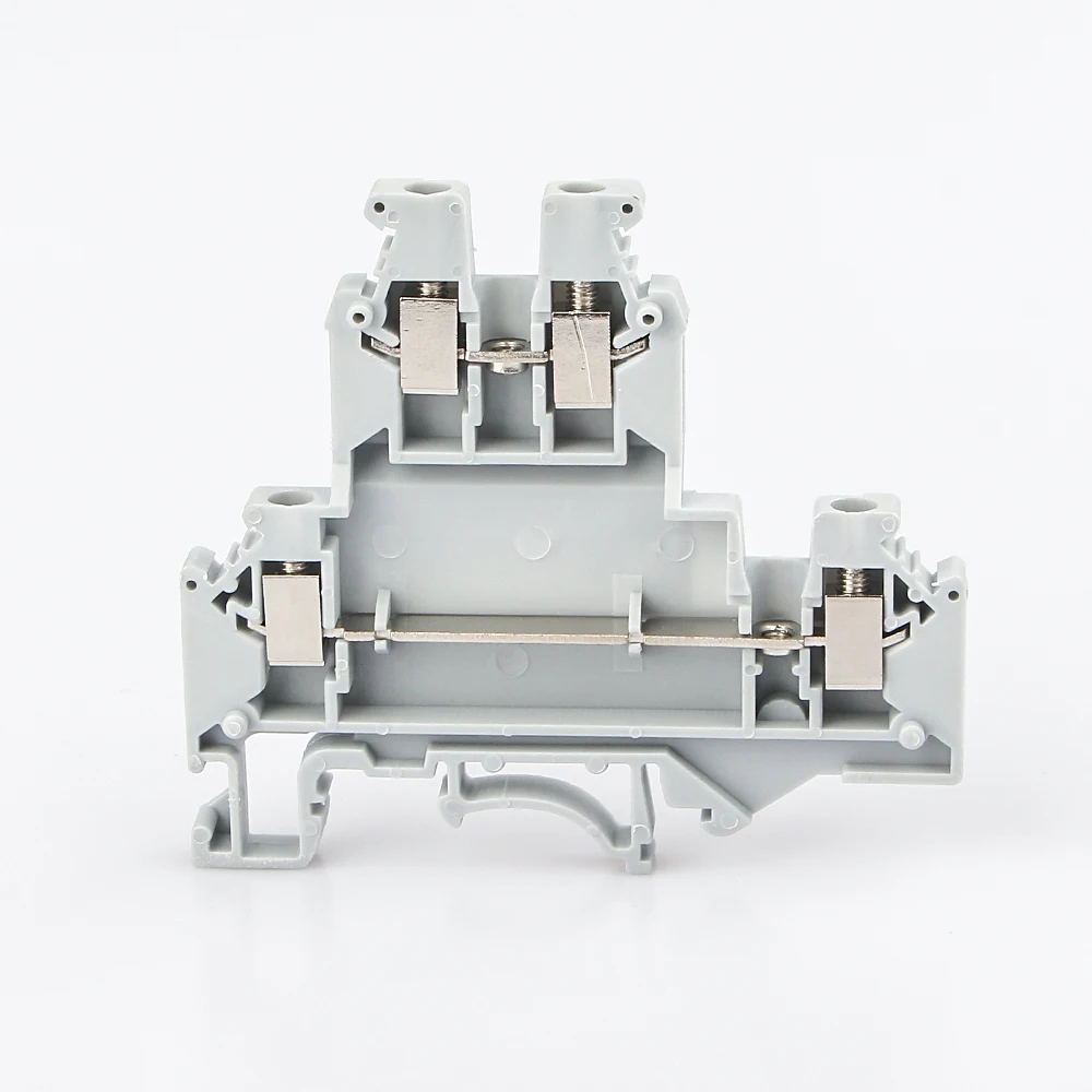 10Pcs UKKB-3 Din Rail Terminal Blocks  Connector Double Layer Terminal Screw Wiring UKKB3 Wire Connector  Screw Terminal Block