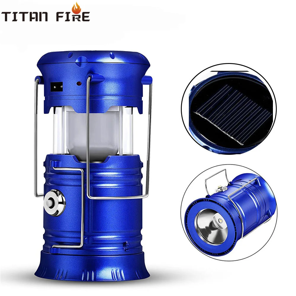 

T20 Portable LED Camping Lantern Portable Outdoor Flashlight Solar Rechargeable LED Camping Light Lantern Tent Lights LED Torch