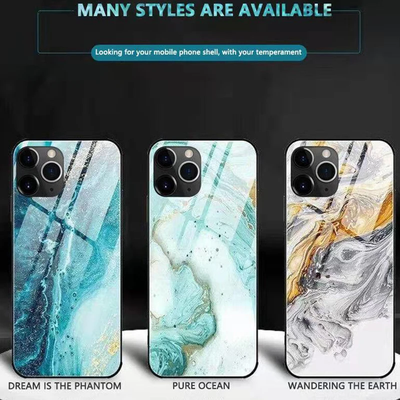 for iphone phone 6 6s 7 8 11 pro max xr x s xs case Glass mobile Coque Fundas cover Mobile protective | Мобильные телефоны и
