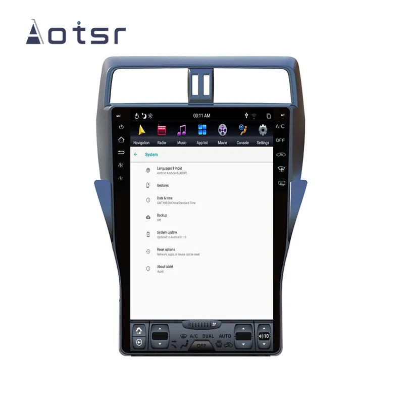 Best Android 8 16" Tesla style DVD multimedia player GPS navigation for Toyota Prado 150 2018+ car radio player Auto stereo head unit 13