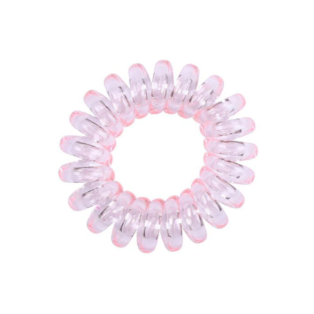 1PCS Popular Scrunchies Telephone Wire Gum For Ladies Elastic Hair Band Rope Candy Colored Bracelet Ponytail Scrunchy Girl Women crocodile hair clips