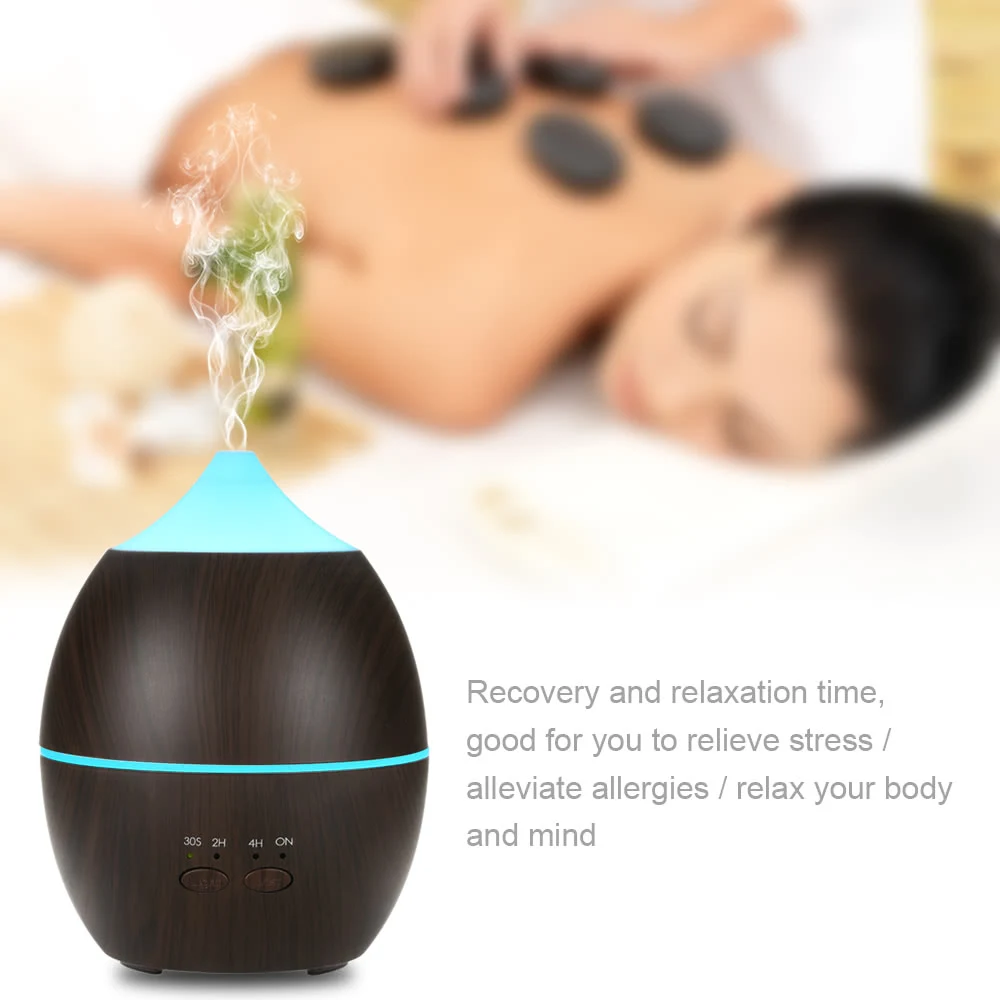 Portable 300ml Essential Oil Aroma Diffuser Ultrasonic Humidifier Air Aromatherapy Atomizer LED Lights for Home Office Study